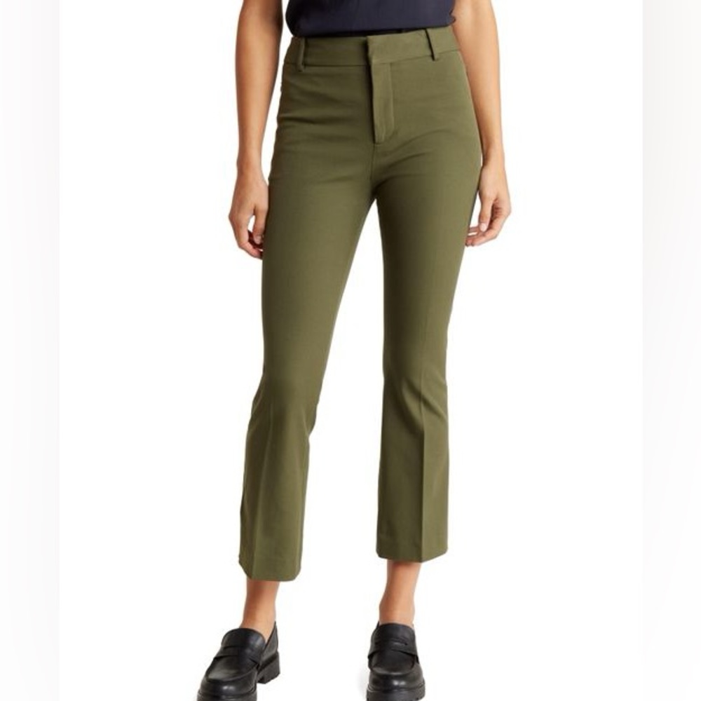Green Le Crop Mini Bootcut Pants